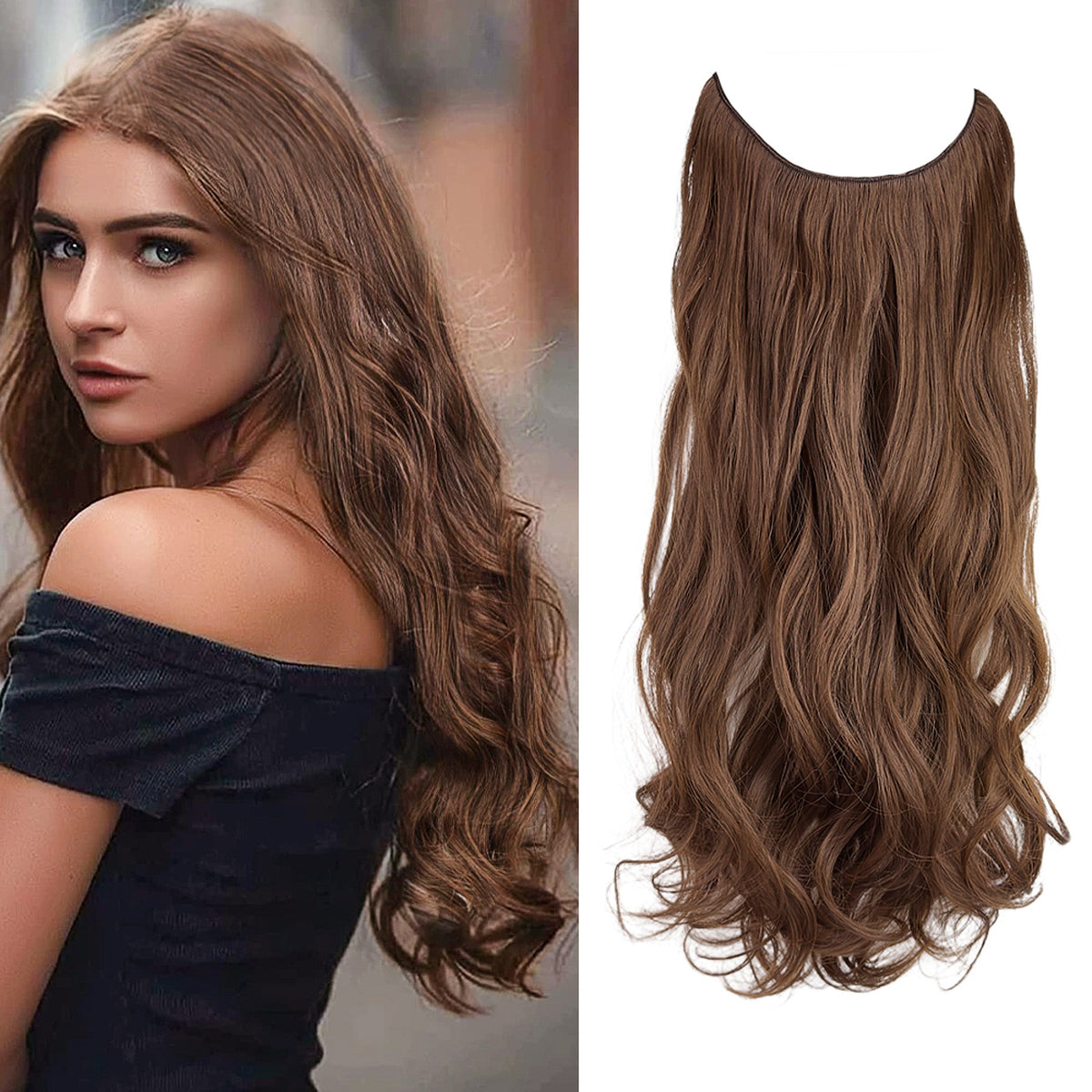 Wave Halo Clip in Hair Extensions Wigs Honyy