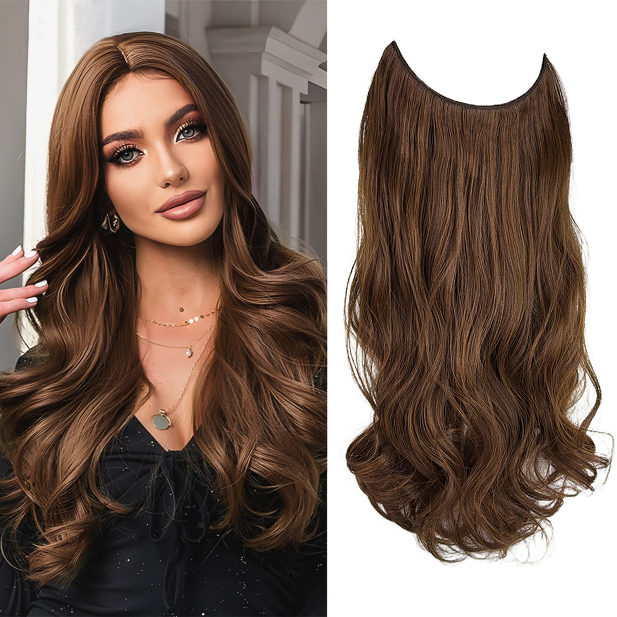 Wave Halo Clip in Hair Extensions Wigs Honyy