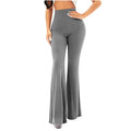 Slim Solid Color Flare Pants High Waisted Full Length Athletic Yoga Pants