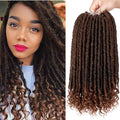 Synthetic Goddess Hair Ombre Faux Locs Crochet Braids 16 20inch Soft Natural Braid Synthetic Braiding Hair Extension