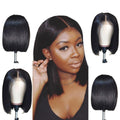 20CM Straight Bob Lace Front Human Hair Wigs