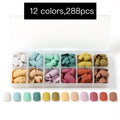 12 colors/Set Press On Nails 24pcs/color HZ02