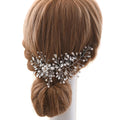 Honyy  Wedding Hair Clip Rhinestones  for Women Bridal Flower Hair Piece Crystal Wedding Hair Accessories for Brides