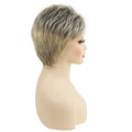 Blonde Pixie Cut Wigs for White Women Mixed Blonde Short Wigs