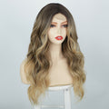 Ins Hot Long Curly Mini Lace Front Mixed Blonde Wigs
