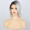 2022 Beautiful Platinum Short Curly Mini Lace Wig