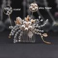 Honyy Bridal Headpiece Vintage Crystal Leaf Hair Pins Wedding Party Hair Accessories