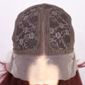 Wine Red  Lace Wigs Short Straight Lace Front Wig for Women