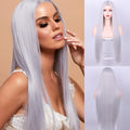 Ins Hot Long Straight  Wigs for Women Mini Lace Front Wig（32inch）