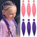 Top Long Yaki Straight Ponytail Colorful Braids Ponytail Extensions for Chlid/Women Cosplay Daily Used 6 pack Hair