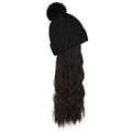 Honyy Ins Hot Hat Hair Extension Long Wavy Curly White Hat Wig