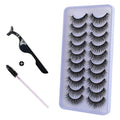 10Pairs 3D Mink Hair Eyelashes Extension