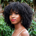 Honyy Ins Hot Black African Small Curly Bangs Wig Suitable For Everyday Use