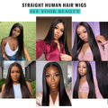 150% Density 360 Straight Lace Front Human Hair Wigs