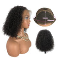 40CM Brazilian Kinky Curly Bob Lace Front Human Hair Wigs