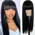 Halloween Pink and Black Long Straight Wig