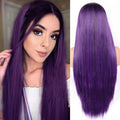 Halloween Ombre Blue Straight Long Wigs